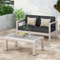Causeuse et table basse en aluminium Aviara par Christopher Knight Home