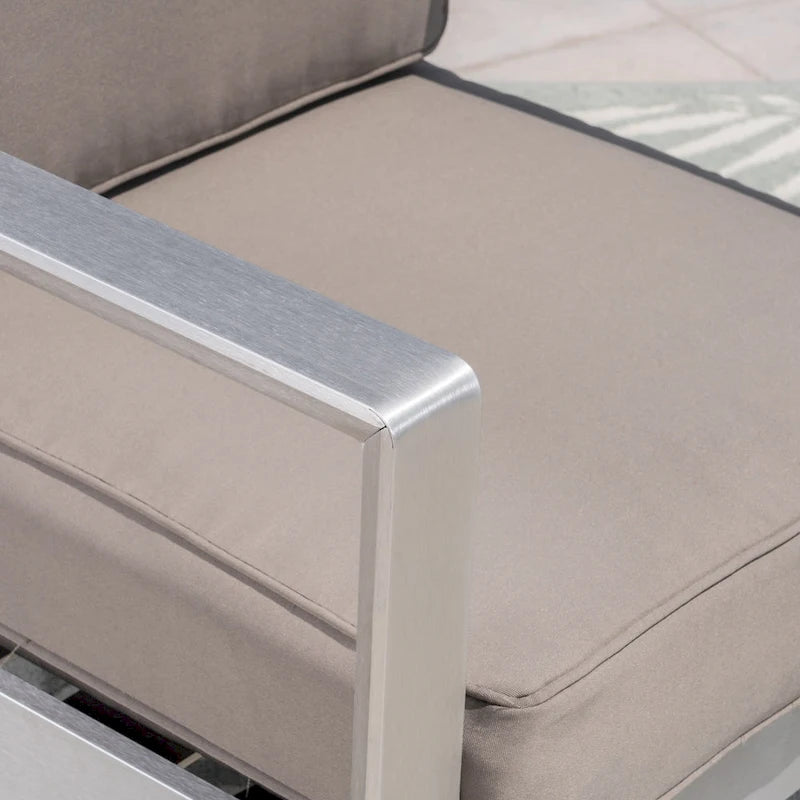 Causeuse et table basse en aluminium Aviara par Christopher Knight Home