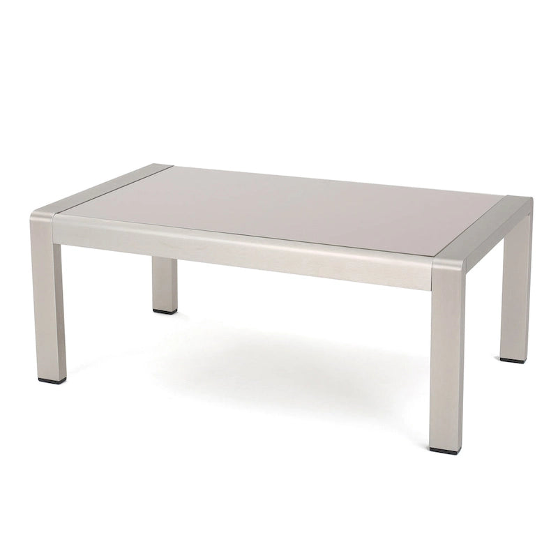Causeuse et table basse en aluminium Aviara par Christopher Knight Home