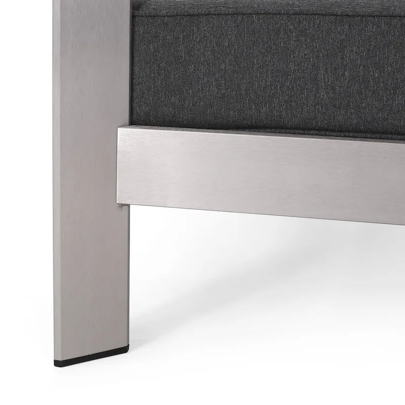Causeuse et table basse en aluminium Aviara par Christopher Knight Home