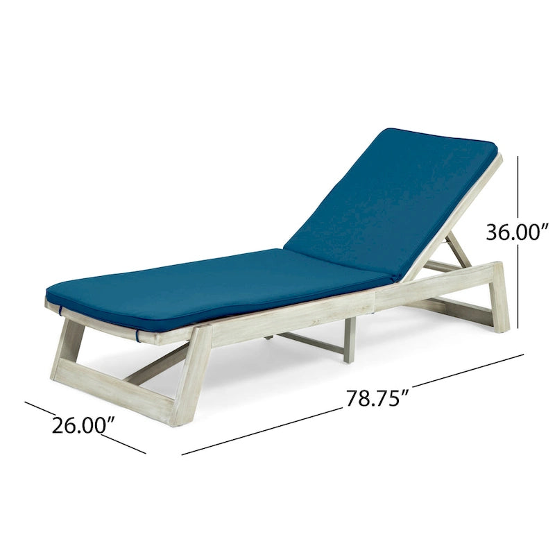 Chaise longue Maki en bois d'acacia par Christopher Knight Home