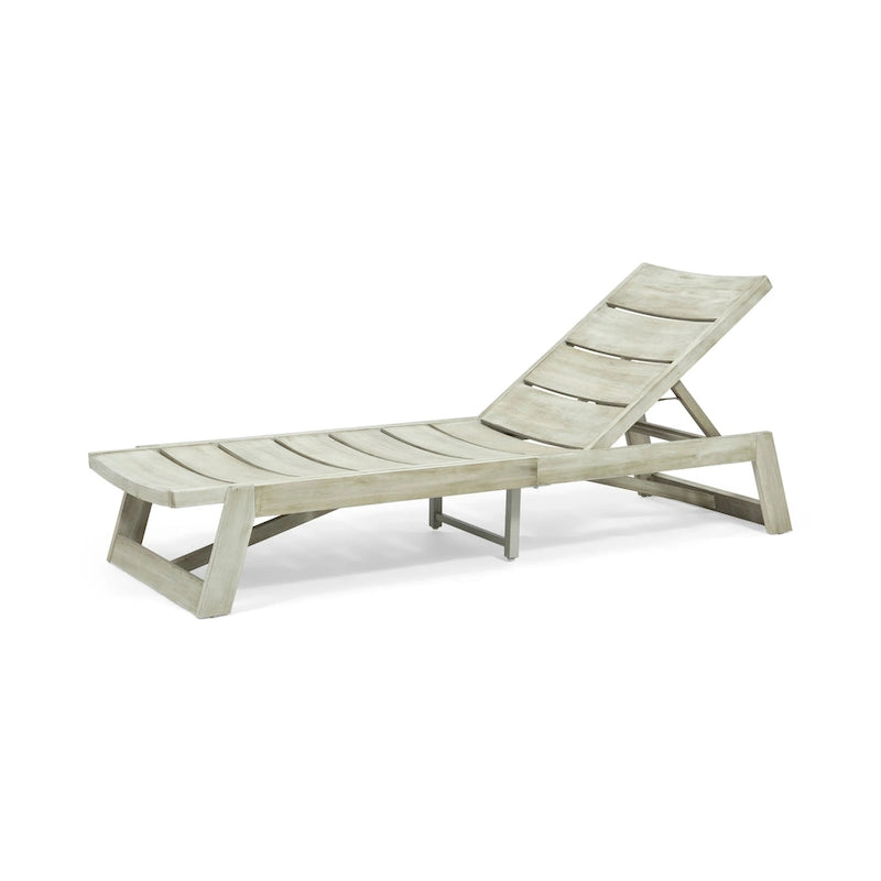 Chaise longue Maki en bois d'acacia par Christopher Knight Home