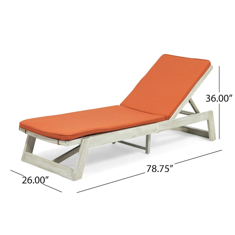 Chaise longue Maki en bois d'acacia par Christopher Knight Home