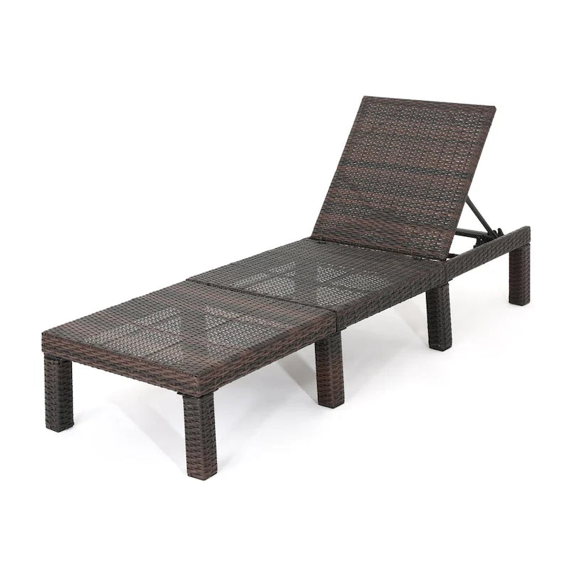 Chaise longue d'extérieur en osier Jamaica par Christopher Knight Home