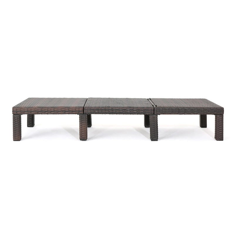 Chaise longue d'extérieur en osier Jamaica par Christopher Knight Home