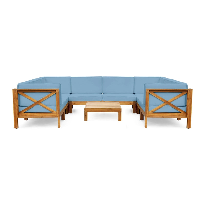 Canapé d'angle d'extérieur Brava en bois d'acacia par Christopher Knight Home