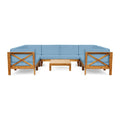 Canapé d'angle d'extérieur Brava en bois d'acacia par Christopher Knight Home