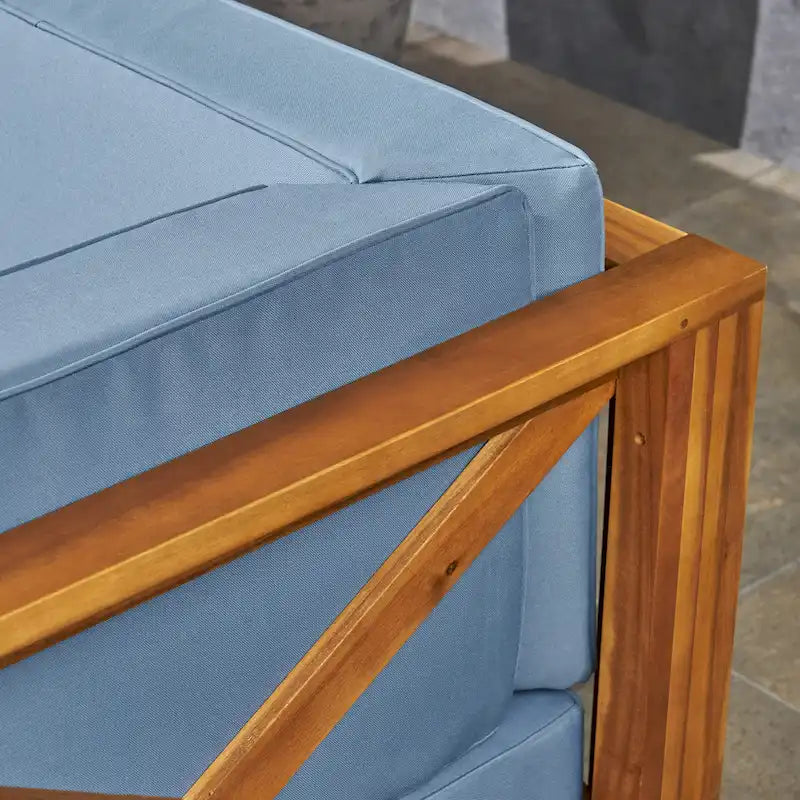 Canapé d'angle d'extérieur Brava en bois d'acacia par Christopher Knight Home