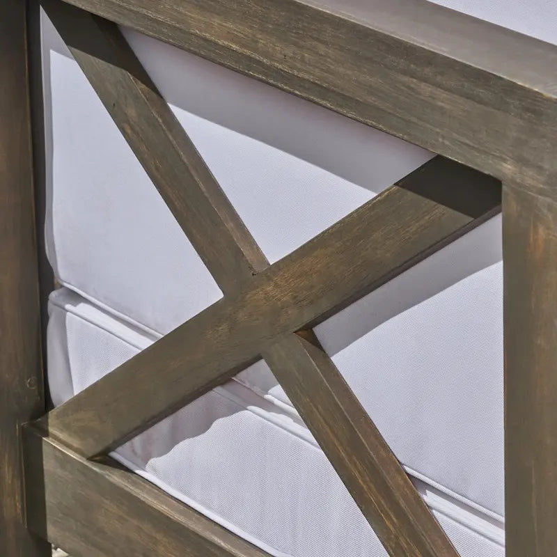 Canapé d'angle d'extérieur Brava en bois d'acacia par Christopher Knight Home