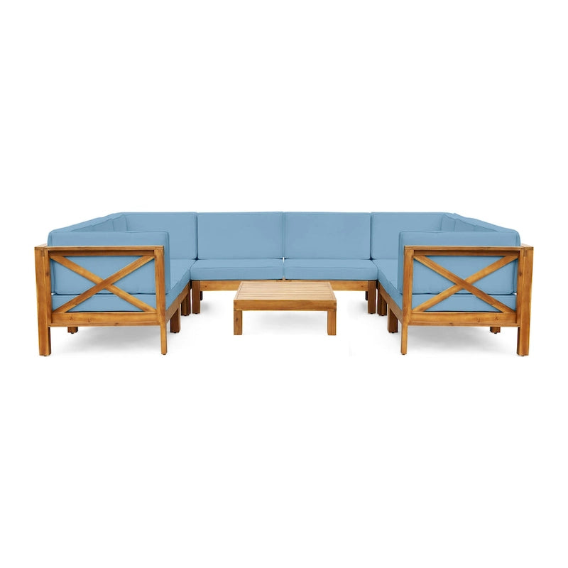 Canapé d'angle d'extérieur Brava en bois d'acacia par Christopher Knight Home