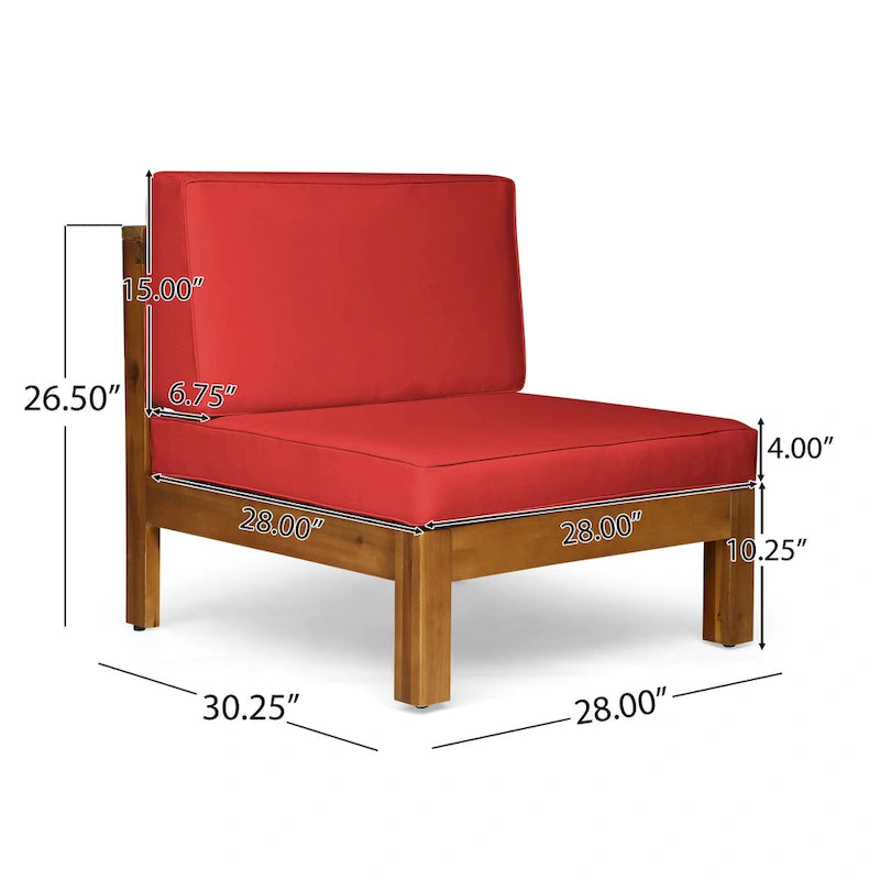 Canapé d'angle d'extérieur Brava en bois d'acacia par Christopher Knight Home