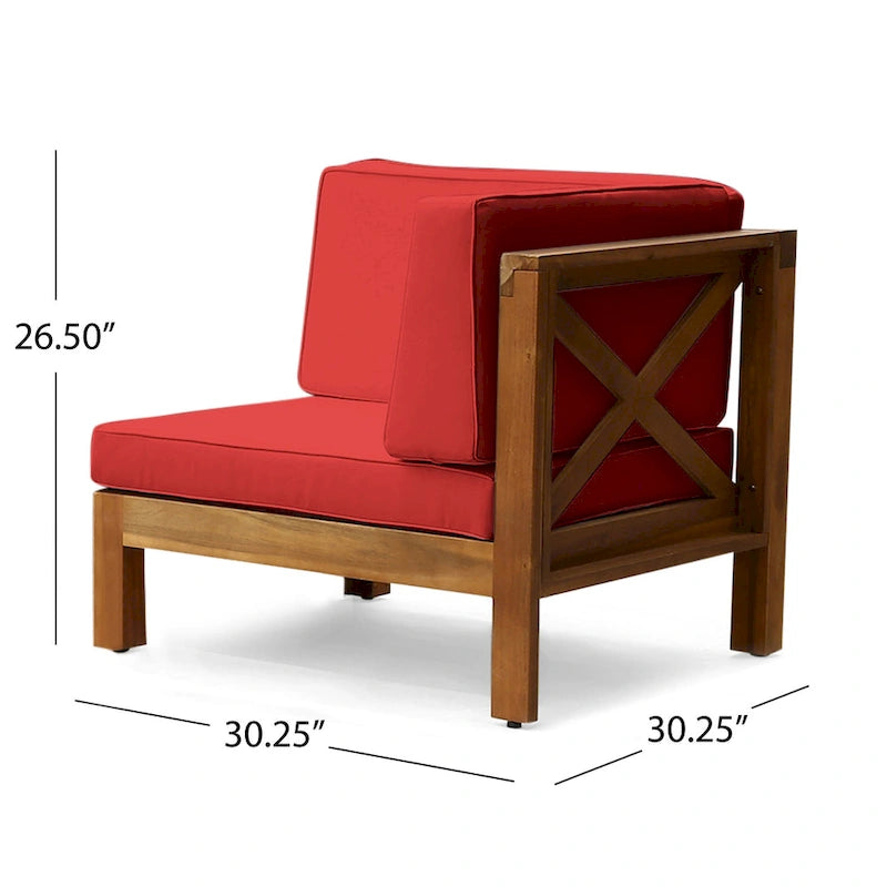 Canapé d'angle d'extérieur Brava en bois d'acacia par Christopher Knight Home