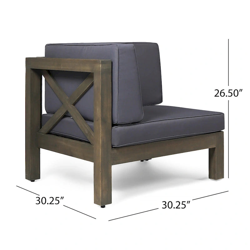 Canapé d'angle d'extérieur Brava en bois d'acacia par Christopher Knight Home