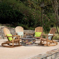 Ensemble de 5 fauteuils à bascule Adirondack d'extérieur avec brasero Marrio de Christopher Knight Home