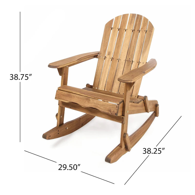 Ensemble de 5 fauteuils à bascule Adirondack d'extérieur avec brasero Marrio de Christopher Knight Home