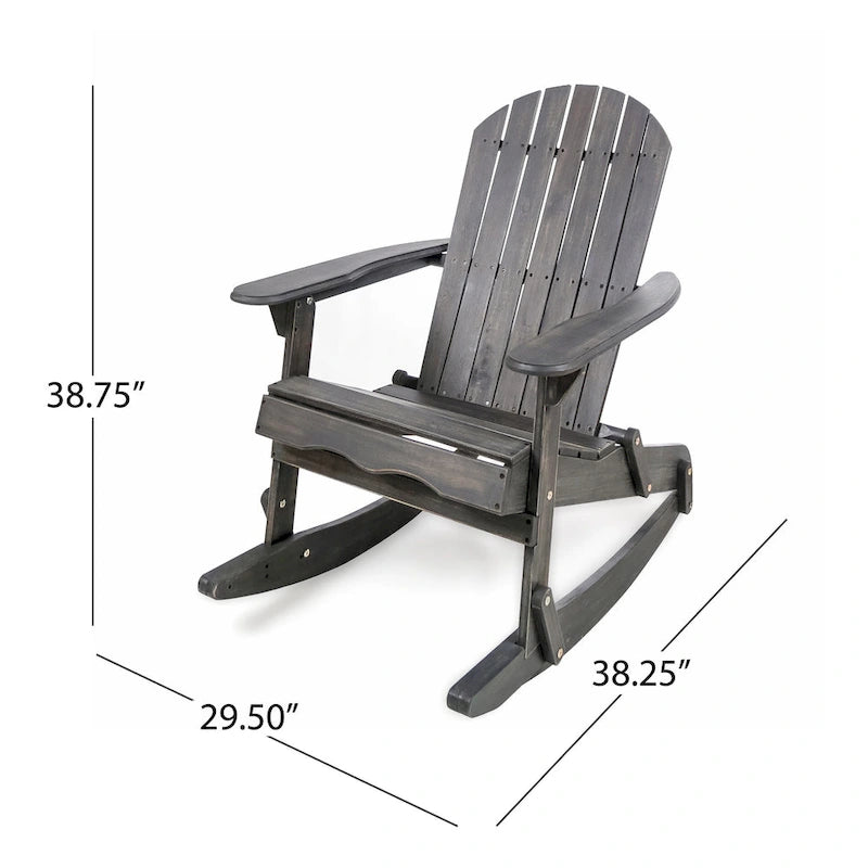Ensemble de 5 fauteuils à bascule Adirondack d'extérieur avec brasero Marrio de Christopher Knight Home