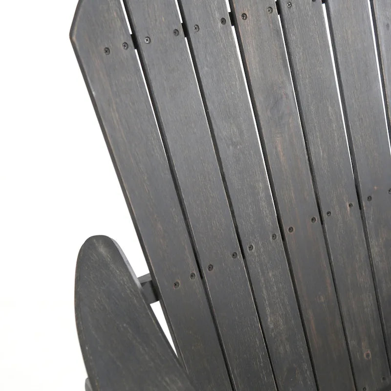 Ensemble de 5 fauteuils à bascule Adirondack d'extérieur avec brasero Marrio de Christopher Knight Home