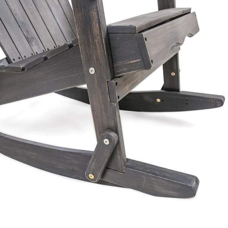 Ensemble de 5 fauteuils à bascule Adirondack d'extérieur avec brasero Marrio de Christopher Knight Home