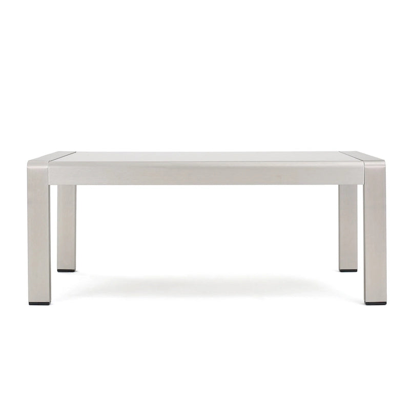 Ensemble de conversation d'extérieur Cape Coral à 4 places en aluminium avec 2 tables d'appoint par Christopher Knight Home