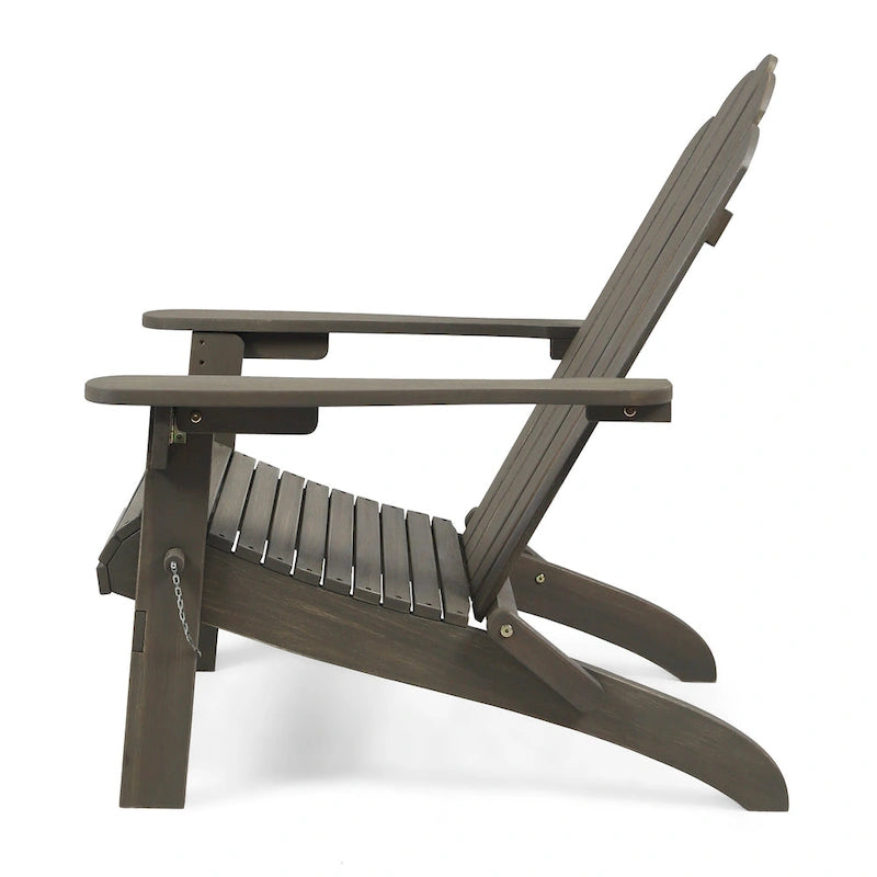 Chaises Adirondack pliantes en bois d'acacia Hollywood Outdoor (lot de 2) par Christopher Knight Home