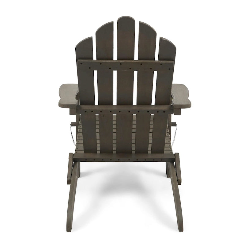 Chaises Adirondack pliantes en bois d'acacia Hollywood Outdoor (lot de 2) par Christopher Knight Home