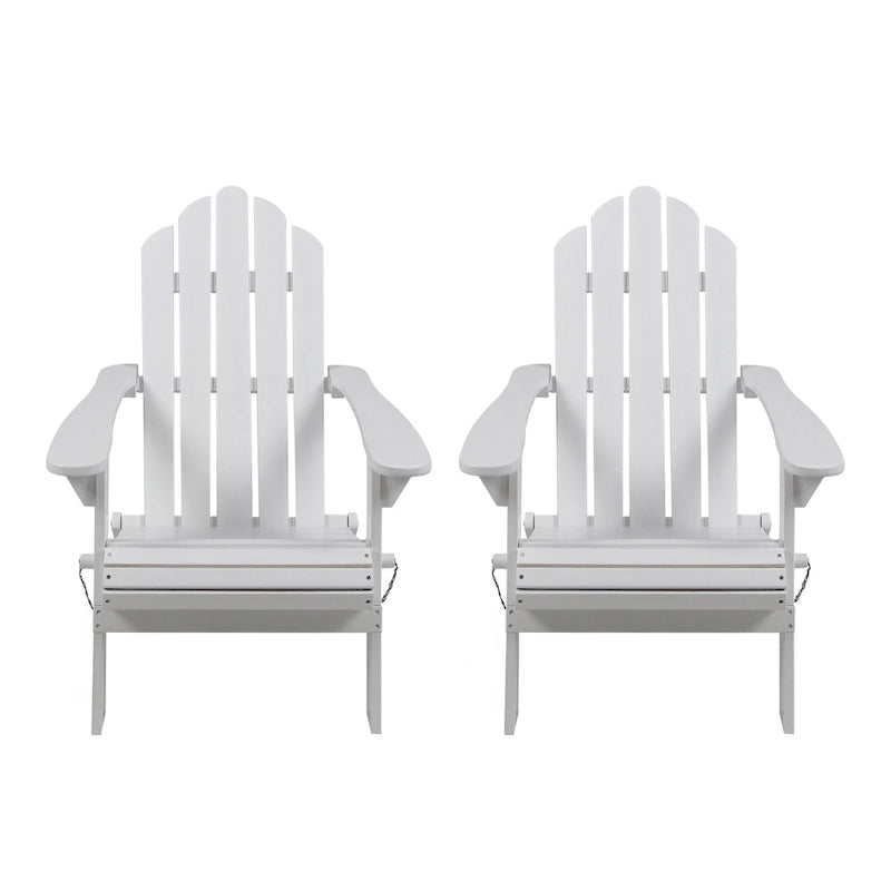 Chaises Adirondack pliantes en bois d'acacia Hollywood Outdoor (lot de 2) par Christopher Knight Home
