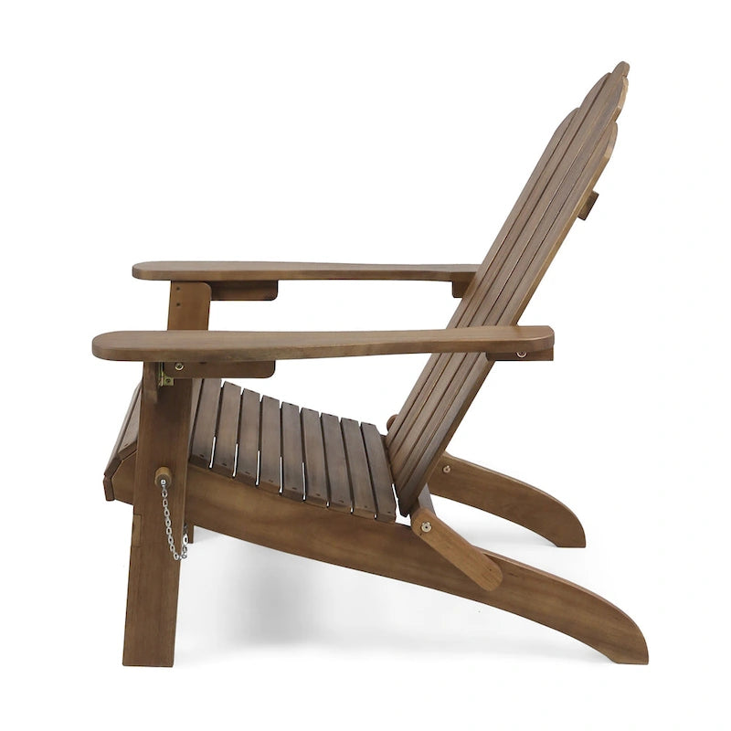 Chaises Adirondack pliantes en bois d'acacia Hollywood Outdoor (lot de 2) par Christopher Knight Home