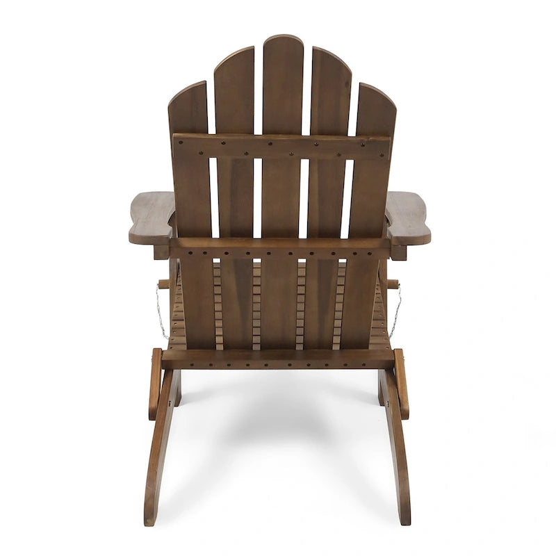 Chaises Adirondack pliantes en bois d'acacia Hollywood Outdoor (lot de 2) par Christopher Knight Home