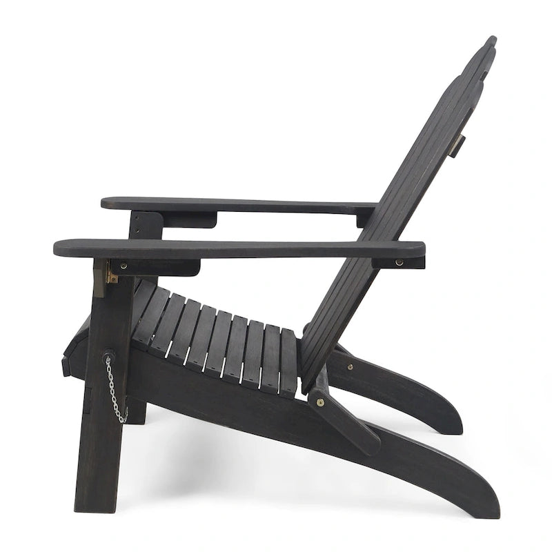 Chaises Adirondack pliantes en bois d'acacia Hollywood Outdoor (lot de 2) par Christopher Knight Home