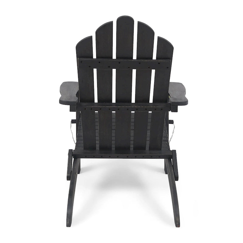 Chaises Adirondack pliantes en bois d'acacia Hollywood Outdoor (lot de 2) par Christopher Knight Home