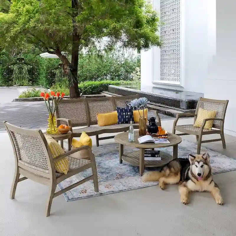 Fauteuil de jardin Cambridge Casual Zuma en teck et osier
