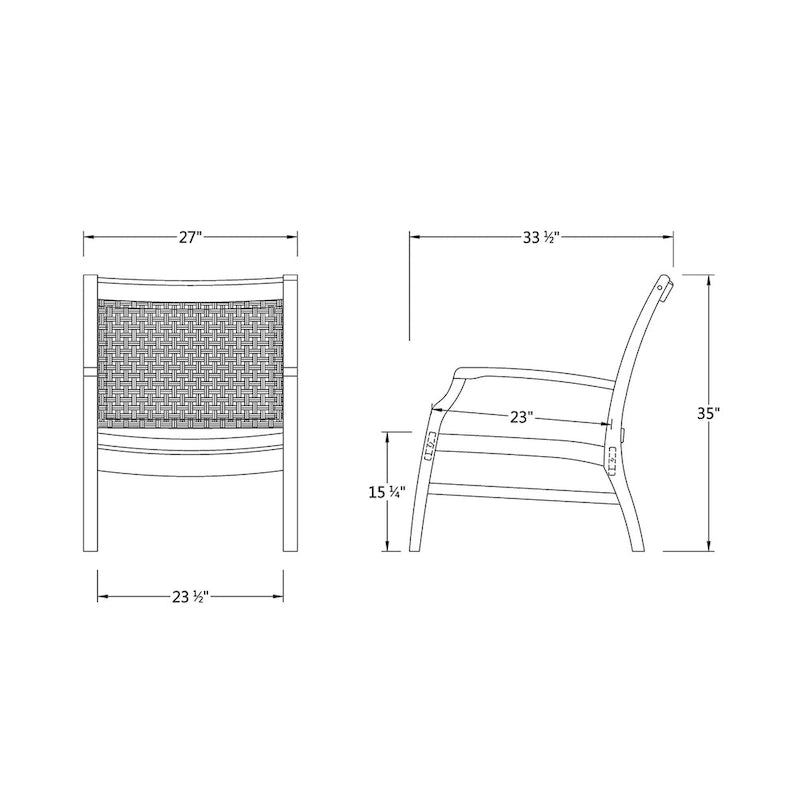 Fauteuil de jardin Cambridge Casual Zuma en teck et osier