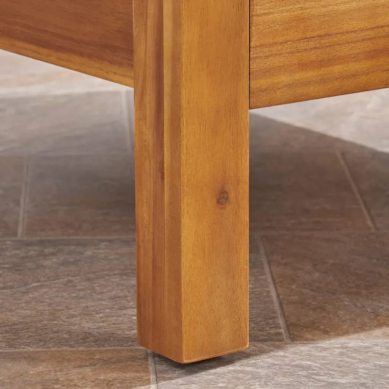 Fauteuil club d'extérieur Brava en bois d'acacia avec coussin par Christopher Knight Home