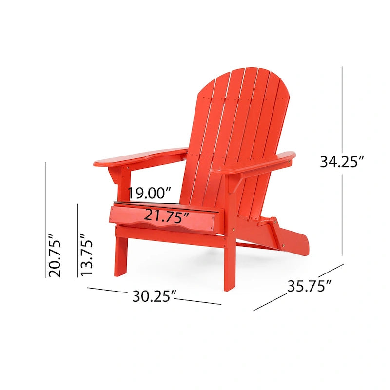 Fauteuil Adirondack d'extérieur en bois d'acacia Malibu par Christopher Knight Home