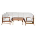 Ensemble de canapé d'angle de 9 pièces Perla Outdoor par Christopher Knight Home