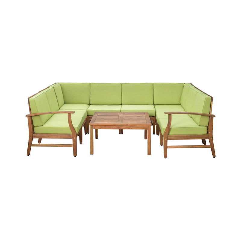 Ensemble de canapé d'angle de 9 pièces Perla Outdoor par Christopher Knight Home