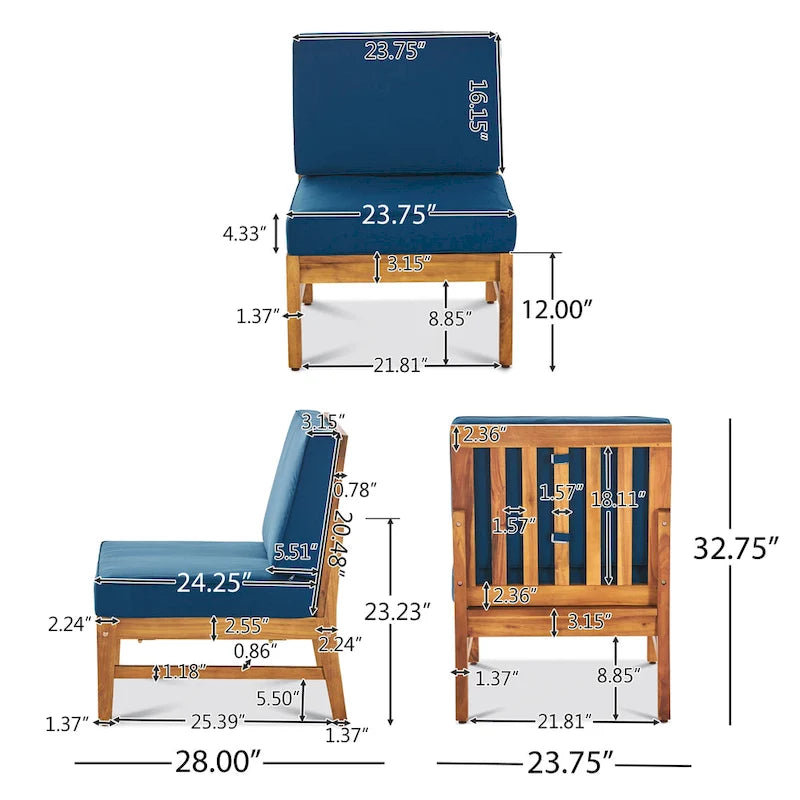 Ensemble de canapé d'angle de 9 pièces Perla Outdoor par Christopher Knight Home