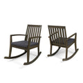 Chaises à bascule traditionnelles d'extérieur en bois d'acacia Montrose (lot de 2) par Christopher Knight Home