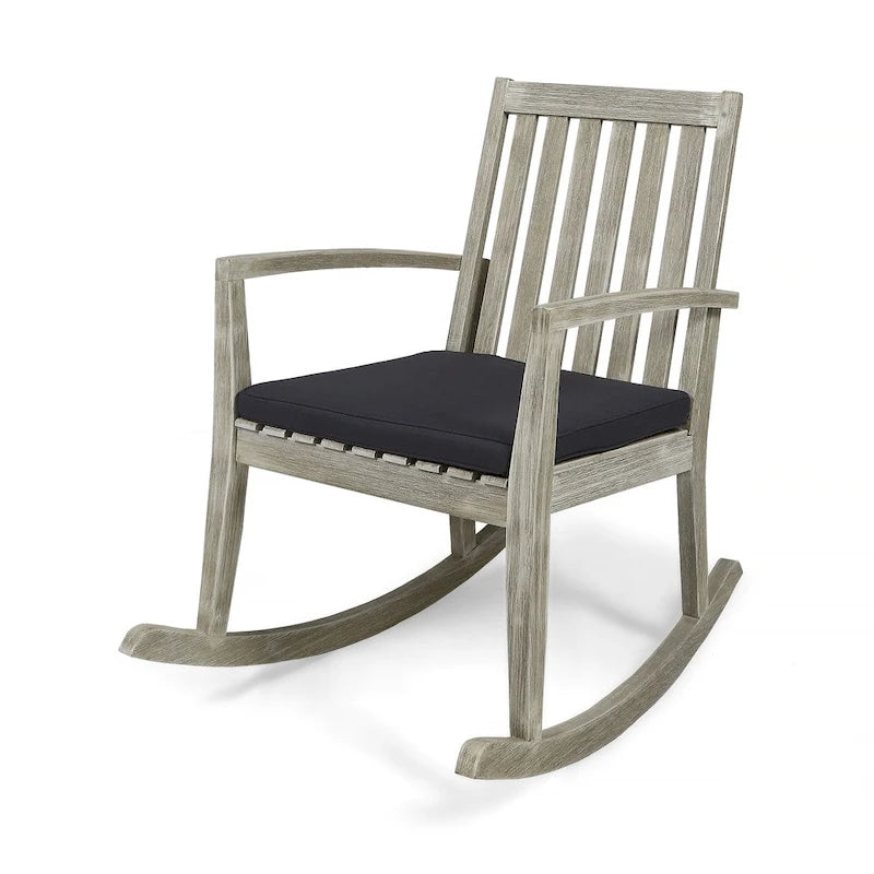 Chaises à bascule traditionnelles d'extérieur en bois d'acacia Montrose (lot de 2) par Christopher Knight Home