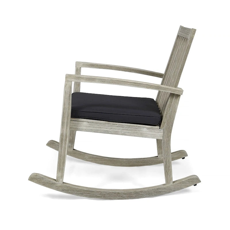 Chaises à bascule traditionnelles d'extérieur en bois d'acacia Montrose (lot de 2) par Christopher Knight Home