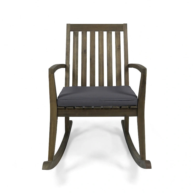 Chaises à bascule traditionnelles d'extérieur en bois d'acacia Montrose (lot de 2) par Christopher Knight Home