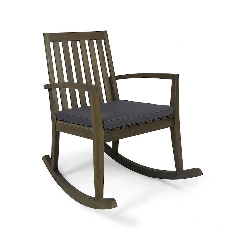 Chaises à bascule traditionnelles d'extérieur en bois d'acacia Montrose (lot de 2) par Christopher Knight Home