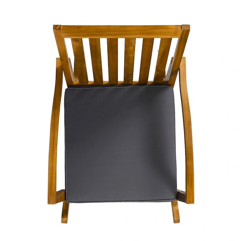 Chaises à bascule traditionnelles d'extérieur en bois d'acacia Montrose (lot de 2) par Christopher Knight Home