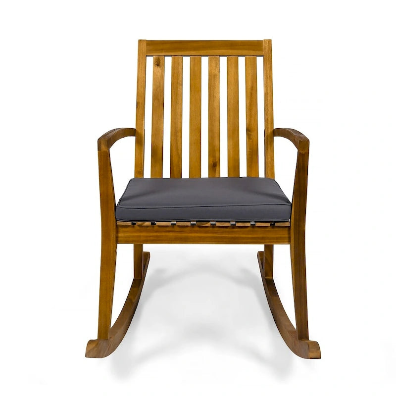 Chaises à bascule traditionnelles d'extérieur en bois d'acacia Montrose (lot de 2) par Christopher Knight Home