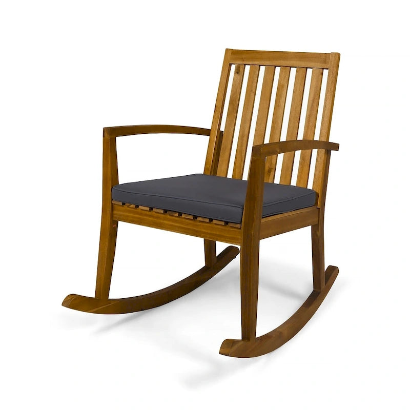 Chaises à bascule traditionnelles d'extérieur en bois d'acacia Montrose (lot de 2) par Christopher Knight Home