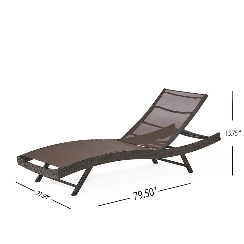 Chaise longue d'extérieur Kauai par Christopher Knight Home