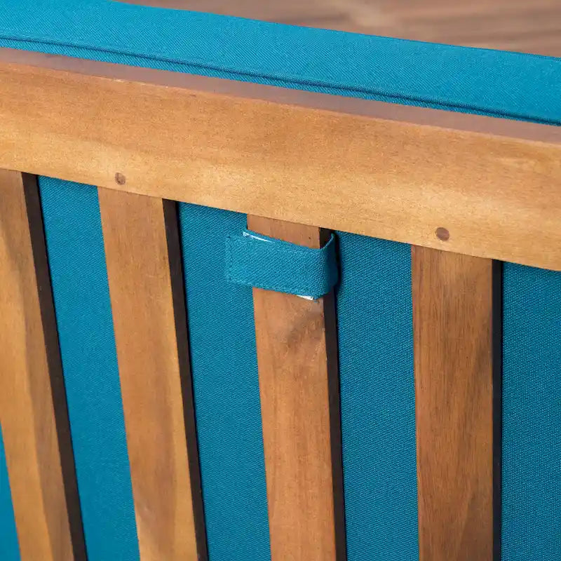 Canapé et table d'extérieur 4 pièces Perla en acacia avec coussins, par Christopher Knight Home