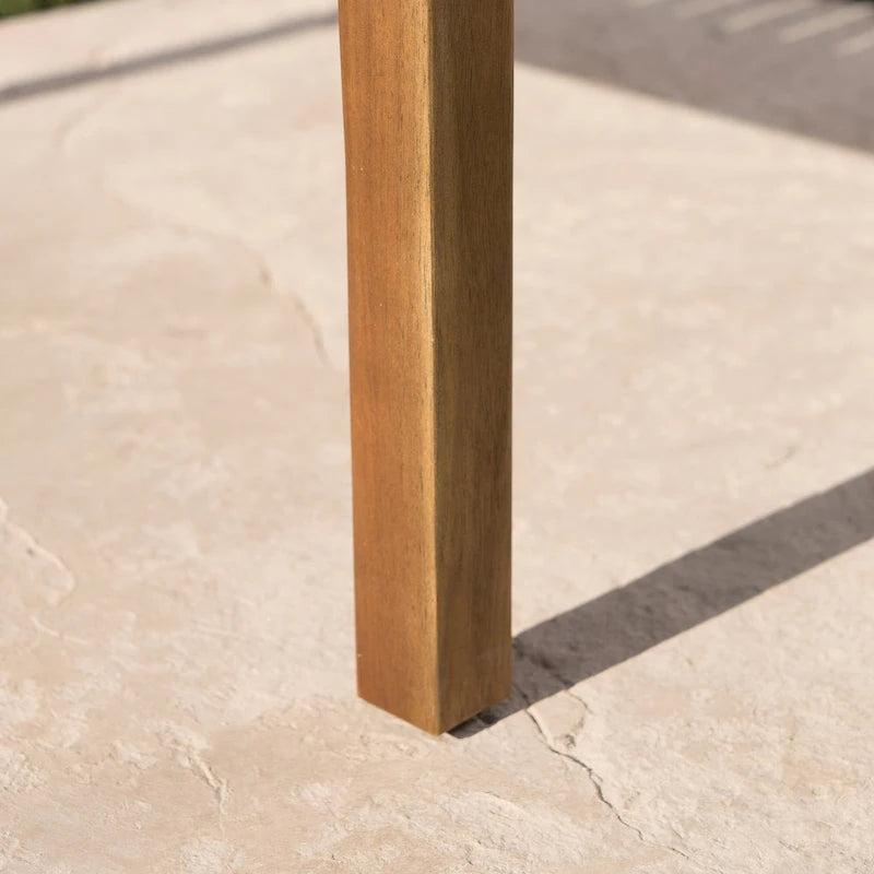 Canapé et table d'extérieur 4 pièces Perla en acacia avec coussins, par Christopher Knight Home