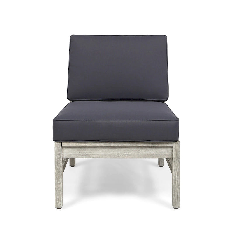 Canapé et table d'extérieur 4 pièces Perla en acacia avec coussins, par Christopher Knight Home