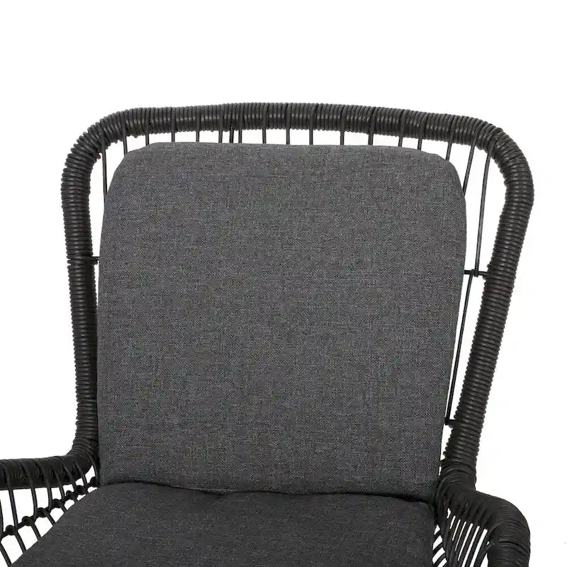 Fauteuil de club en osier d'extérieur Pabrico avec coussins (lot de 2) de Christopher Knight Home